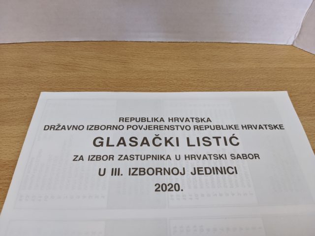 Glasanje izbori glasački listić