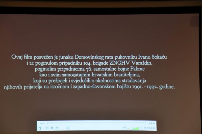 Svečana promocija dokumentarnog filma „Ivan Sokač – život za Hrvatsku“